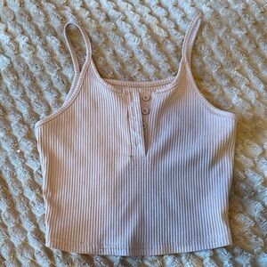 SHEIN Ribbed Camisole in Soft Cream